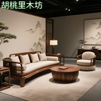 Song style aesthetic north american black walnut sofa combination Song style aesthetic north american black walnut sofa combination