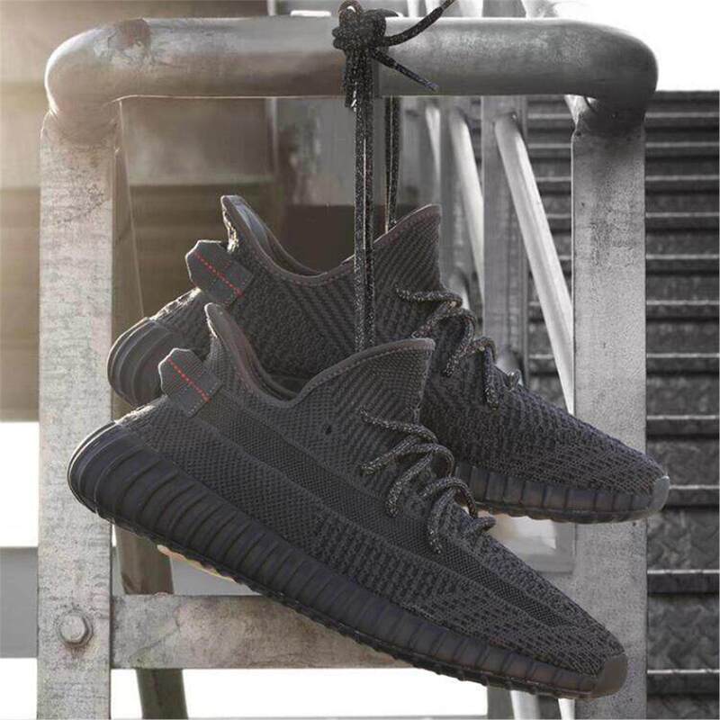 New Yeezy 350 Black Raw Rubber Black Angel Pure White Starry Sky Black Warrior Unisex Sports Running Shoes