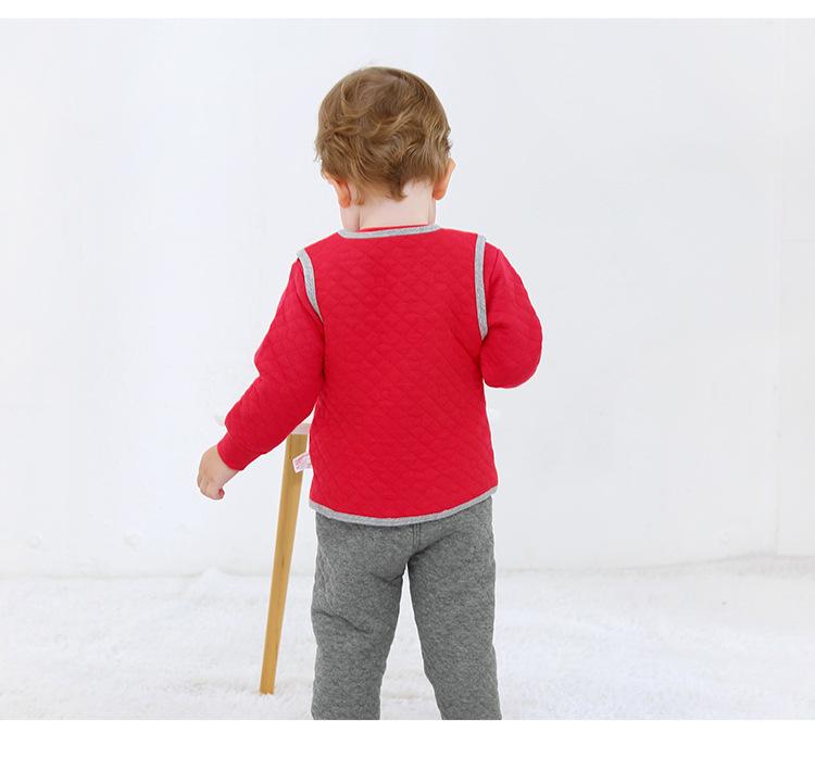Qi Qi gấu nam và nữ baby vest ấm 2019 mùa thu và mùa đông quilted vest trẻ sơ sinh hoạt hình dán vải lụa vest - Áo ghi lê shop quần áo trẻ em