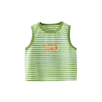 2 pieces] Cool small parasol Qiqi Xiong boys vest children summer thin baby sleeveless striped T-shirt trendy