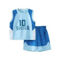 Quick drying and cool feeling] Qi Qi Xiong boys vest suit summer childrens basketball uniform summer 2024 new baby boy