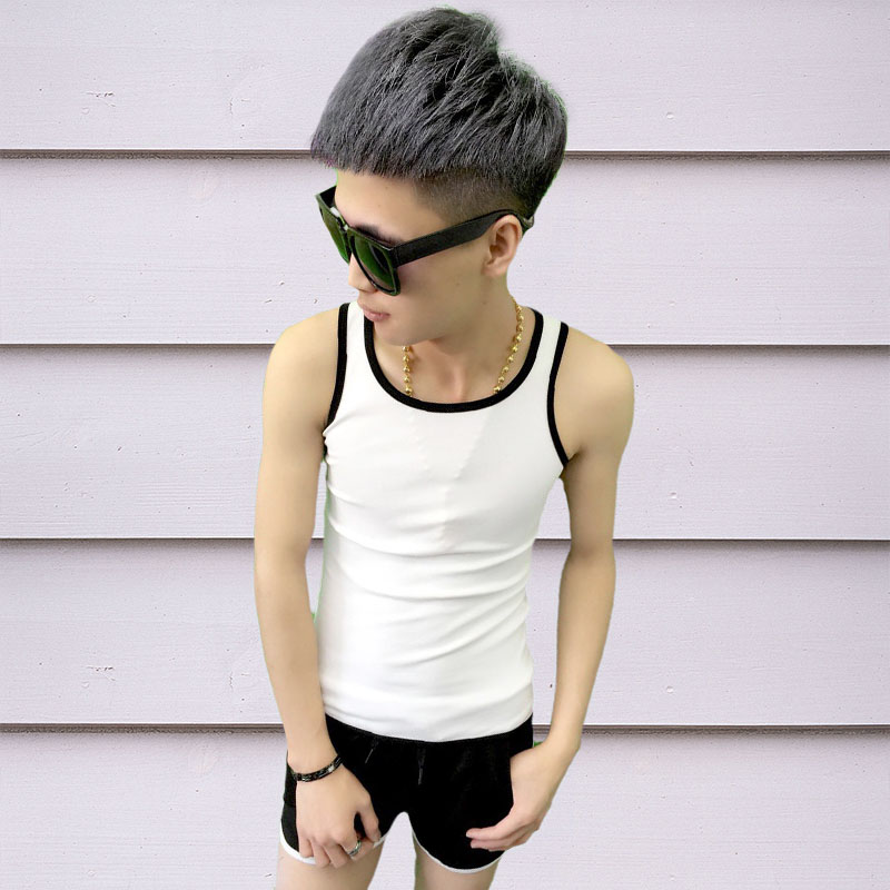Áo thun cotton trẻ trung thoáng khí Thể thao thể thao mỏng bó sát không tay bó sát áo chạm đáy áo căng bộ vest nam cho người trung tuổi