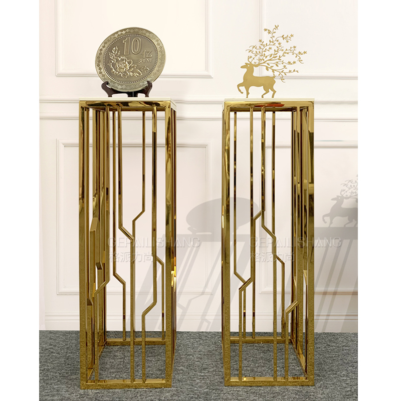 Light luxury flower rack metal post-modern simple high-grade indoor flower few living room stainless steel floor type multi-layer storage rack