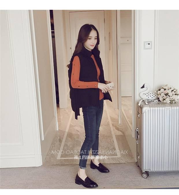 Mùa thu đông mới phiên bản Hàn Quốc mỏng manh màu tinh khiết ngắn áo vest nữ shop áo khoác nữ hàn quốc