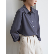 S AUTUMN you I am also a starred vertical silk dark tattoo shirt female advanced grey quite sphincter with long sleeves to wear lining clothes