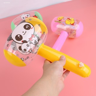 Inflatable hammer toy for children to beat baby inflatable hammer air pump small hammer small cartoon balloon prop