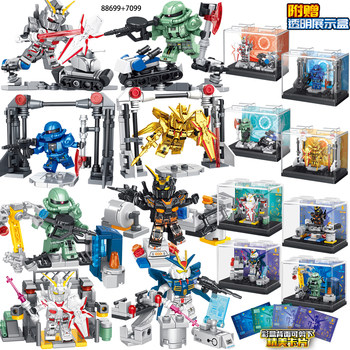 A complete set of gunpla building block construction toys