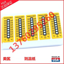 Temperature-sensitive test paper TL-8_170_410_330 series 8 Gallochroic thermometry irreversible vertical-shaped disposable