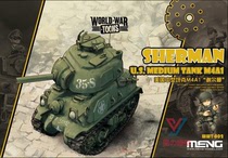 MENG assembly Q version WWT002 American M4A1 Sherman Medium Tank World War Toons