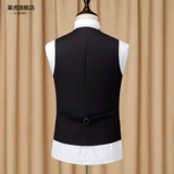 Трендовый костюм для отдыха, мужской жилет, пиджак классического кроя в английском стиле, в корейском стиле