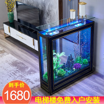 Living room household rectangular simple modern light luxury fish tank large and medium-sized glass aquarium ecological free water porch