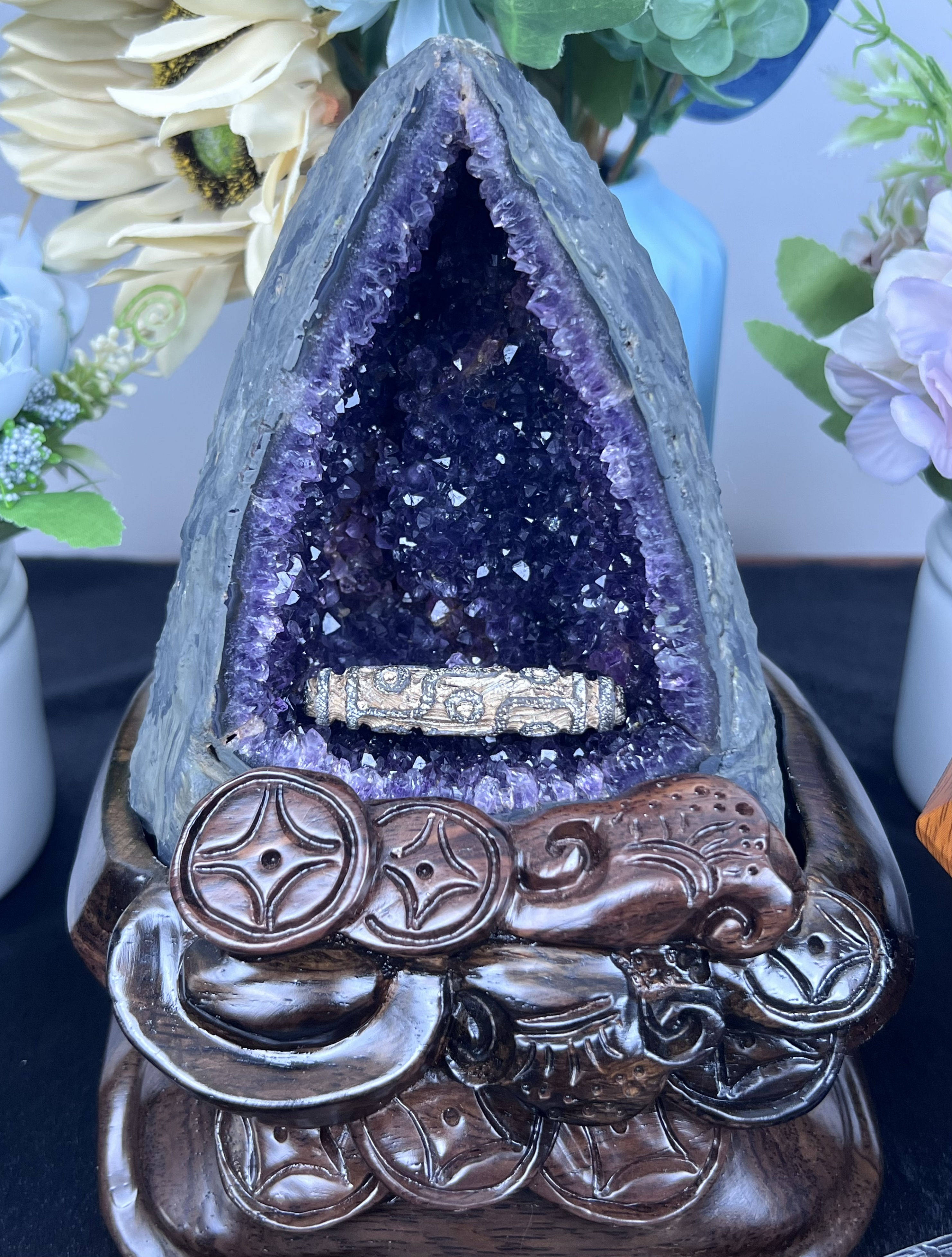 (Meaning hidden Qibao) Live Special shooting of natural Tibet Nine Eye Beads Handstring Lock Bone Chain Pendant to pure pendant to-Taobao