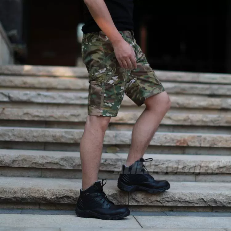 Mùa hè quần gà Slim CP ngụy trang chiến thuật quần short năm điểm quần yếm nam ngoài trời quần áo đam mê quân sự - Những người đam mê quân sự hàng may mặc / sản phẩm quạt quân đội