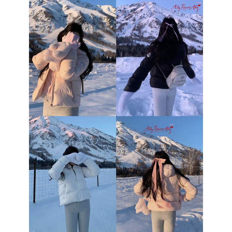 Ally【Jue to Ai Li】Youthful and Simple Long and Short Styles of Goose down Jackets, Winter Duck down Short Coats