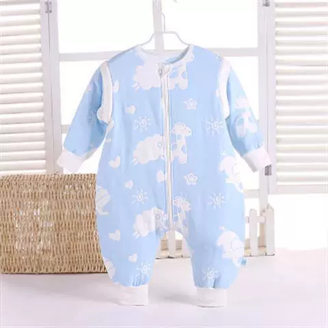 Túi ngủ cotton gạc cho bé, túi ngủ mỏng mùa hè, phòng điều hòa trẻ em, đồ ngủ chống chân, túi ngủ dày dặn - Túi ngủ / Mat / Gối / Ded stuff