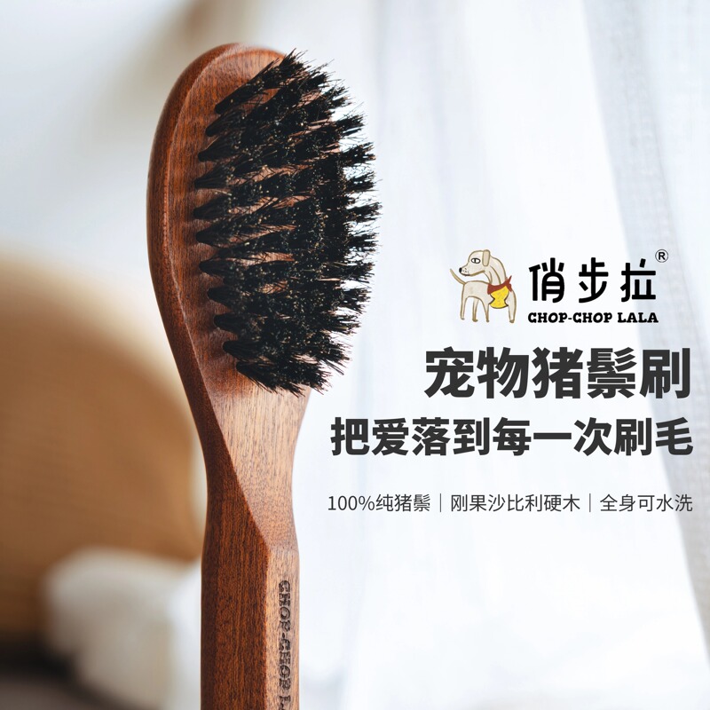 Qiaobulu·Every Year, Brush up Your Skills | 100% Natural Boar Bristle Brush for Pets to Brighten Fur, Balance Oil, Prevent Dryness and Tangles. Qiaobulu·Every Year, Brush up Your Skills | 100% Natural Boar Bristle Brush for Pets to Brighten Fur, Balance Oil, Prevent Dryness and Tangles.