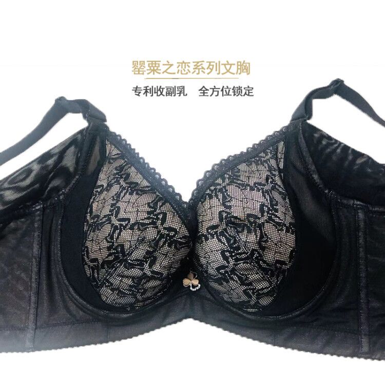 Jiamaner Kono Dan Ting Lingerie Beauty Salon Same Style Poppy Love Large Bust Side Breast Gathering Adjustment Bra