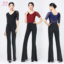New Body Training Clothing Women High End Chinlon Tutor Mesh Yarn Walking Show Etiquette Training Dance Practice Martial Suit