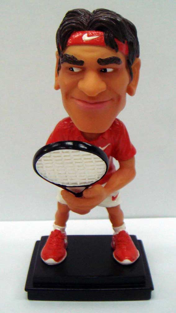 Shaking Head Car Tennis Doll Federer Tennis Tournament Commemorative Limited Edition Doll (Red Edition)