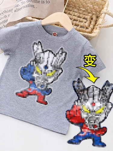 Динозавр, блестки для ногтей, хлопковая мультяшная цветная летняя одежда для мальчиков, Человек-паук, детская одежда, короткий рукав