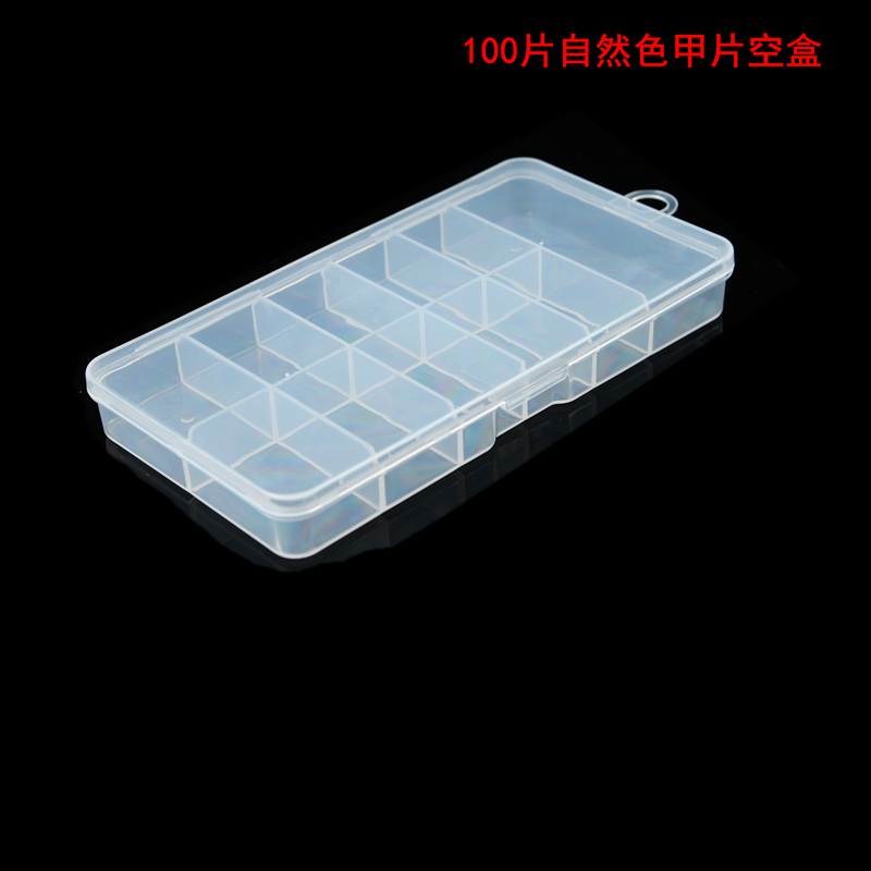 Dụng cụ làm móng tay 1000 500 miếng hộp trong suốt hộp trong suốt Hộp rỗng Một mảnh hộp lưu trữ 10 lưới dũa opi