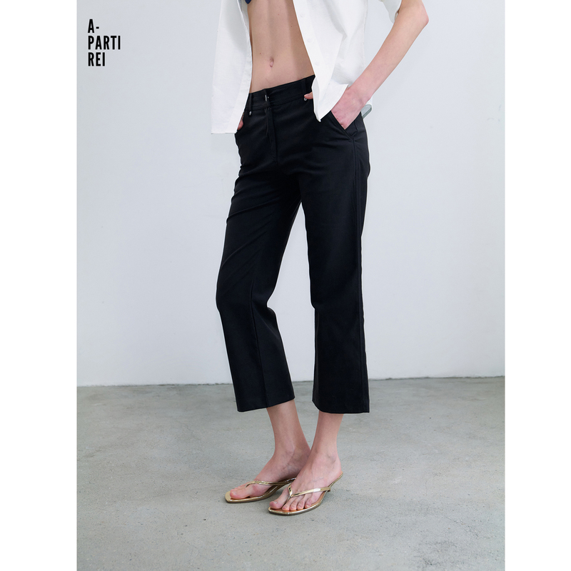 A Partirei Cotton Fashionable Low-Waisted Cropped Pants*Low Waisted Cropped Pants A Partirei Cotton Fashionable Low-Waisted Cropped Pants*Low Waisted Cropped Pants