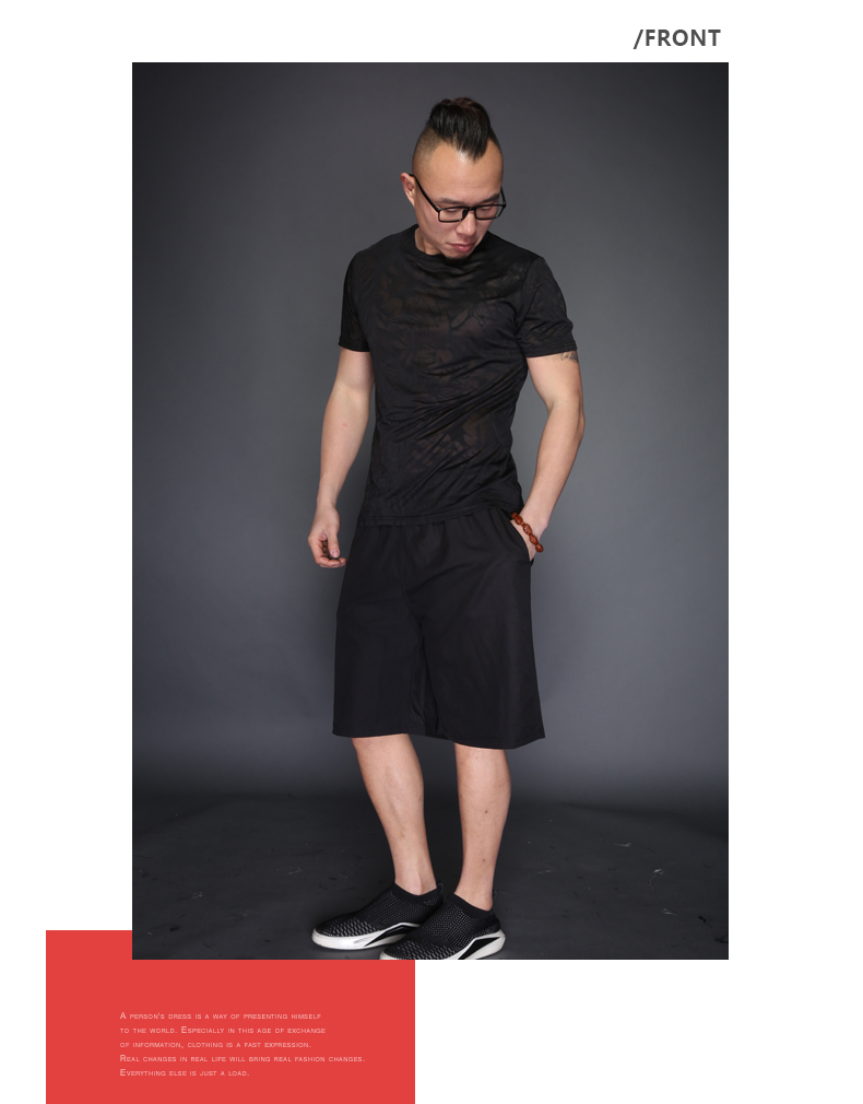 Trung Quốc phong cách văn hóa Phật giáo in quần short năm điểm quần rộng kích thước quần dài bãi biển quần quốc nam quần lót nam