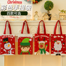 Christmas decorations Christmas gift bag Cartoon sticker tote bag Childrens gift Candy bag Gift bag