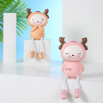 Decoration decoration Living room home decoration decoration hanging foot doll creative childrens room cute resin decoration