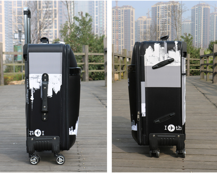 Trường hợp xe đẩy, hành lý bánh xe phổ thông, trường hợp lên máy bay 24 inch, hộp mật khẩu nữ 26 inch, hộp hành lý nam, vali du lịch vali kéo nhựa