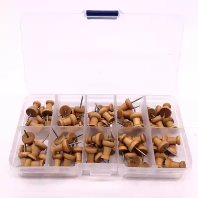 Boxed wooden pushpin pressing nail Cork board nail Birch manufacturing multi-purpose artistic creative marking nail