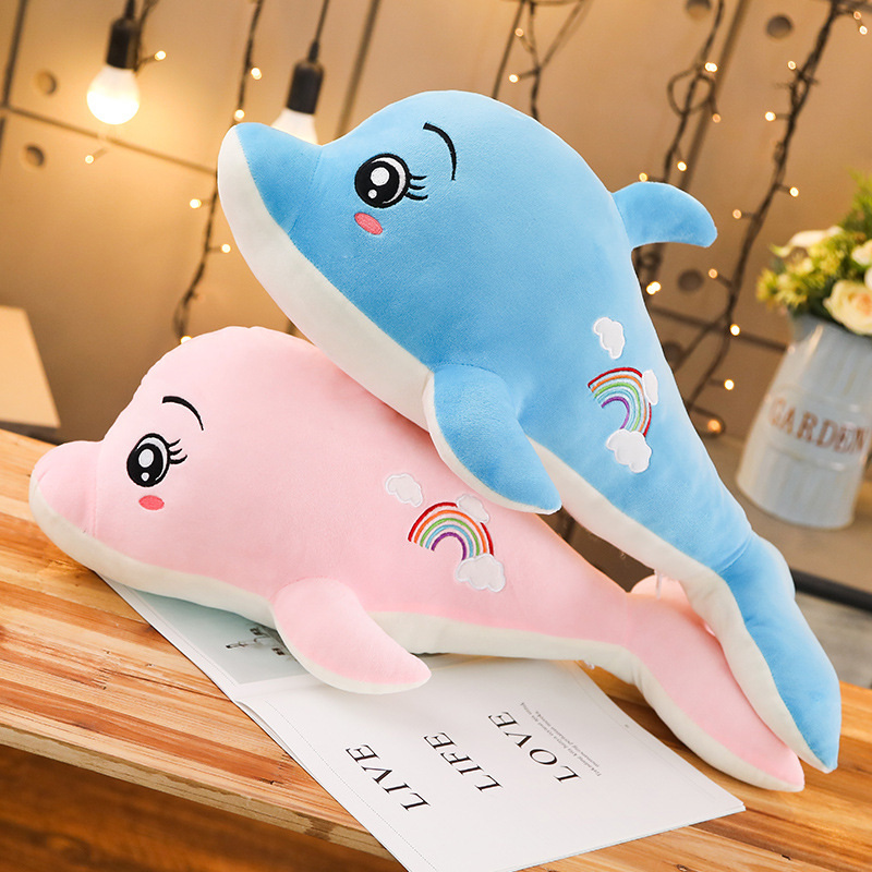 Dolphin paparazzi big holding pillow plush toy doll bed with sleeping dolls to send girls' seven New Year's gifts