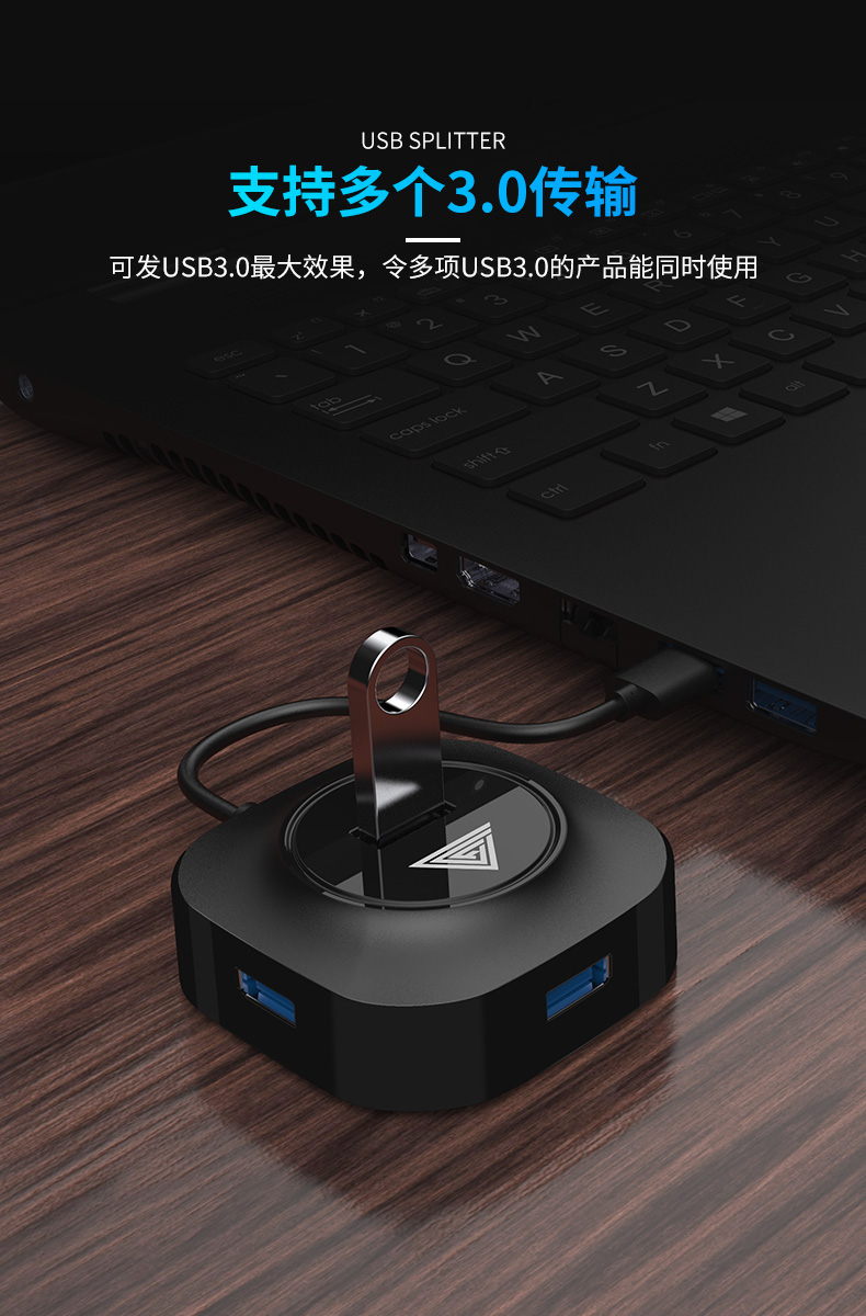 usb splitter kéo bốn tốc độ type-c 3.0 của Apple máy tính xách tay bộ chuyển đổi đa chức năng phổ đa giao diện chuyển đổi với usb điện trung tâm mở rộng Hub - USB Aaccessories cổng sạc micro usb