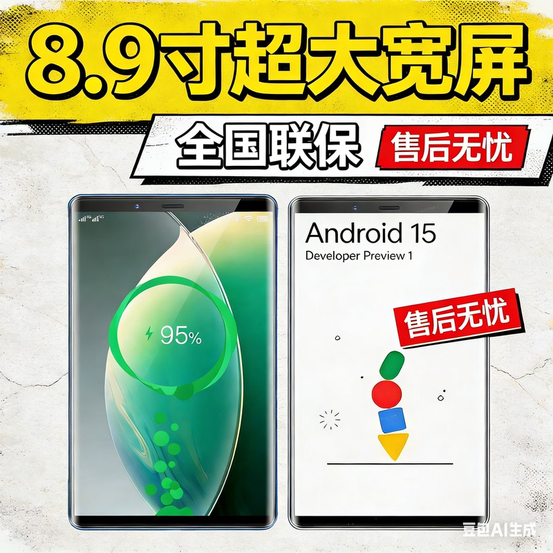 8.9inch Super Large Wide Screen, 65W Fast Charging, High Battery Life, Cost-Effective and Durable, Android Smartphones Above 6inch 7inch