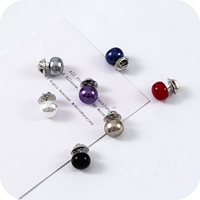 Hàn Quốc Pearl Studded Áo Pin Phụ kiện chống sáng Cổ áo cardigan Khăn choàng Pin Kim Khăn quàng cổ Pin Trâm - Trâm cài logo cài áo