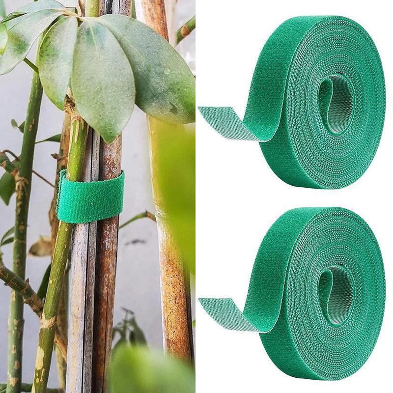 Green Plant Gardening Tie Tape, Self-Adhesive Plant Binding Tape, Green Climbing Plant Binding and Fixing Velcro Tape, Flower Binding Tool