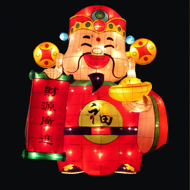 Character styling Caiya Flower Light Spring Festival Floor Lantern Flood Lighting Luminous Yuan Treasure Fittings Customized