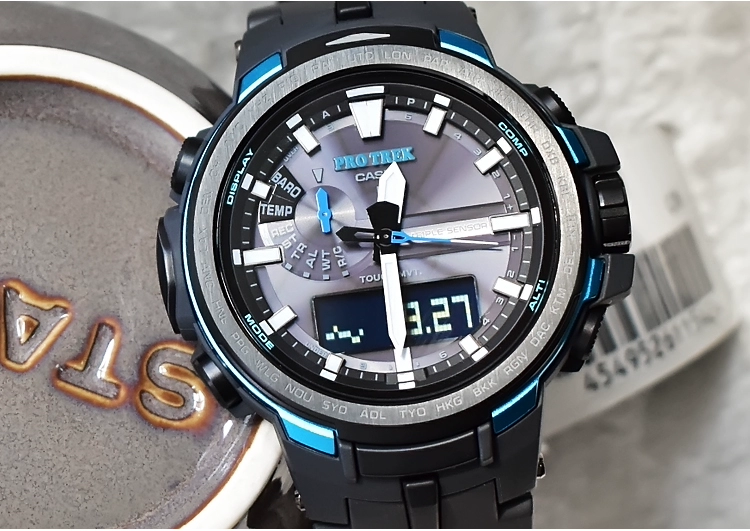 Đồng hồ Casio nam PROTREK đồng hồ đo sóng mặt trời ngoài trời PRW-6100YT FC Y-1A - Giao tiếp / Điều hướng / Đồng hồ ngoài trời
