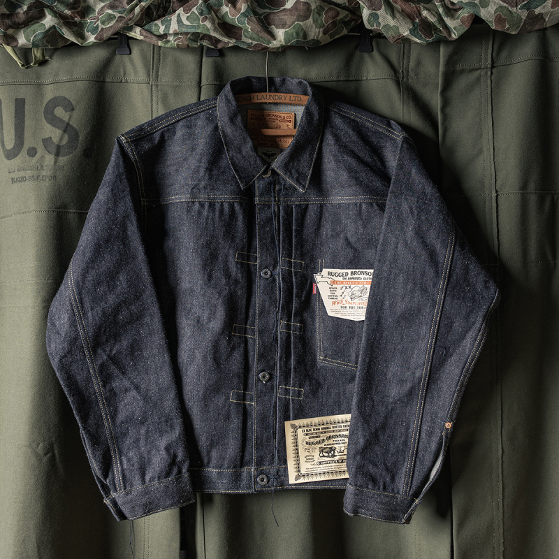 Bad Dog Bronson S806Xx Vs. Firecracker Original Color Red Ear Denim 13oz Single Pocket Denim Jacket Bad Dog Bronson S806Xx Vs. Firecracker Original Color Red Ear Denim 13oz Single Pocket Denim Jacket
