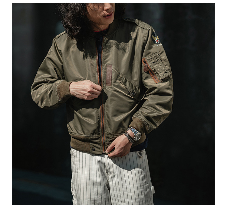 Bronson USAF L-2 Flying Jacket Flight Bomber Men's Aviator Jacket