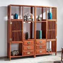 National standard mahogany hedgehog rosewood Wufu Bo antique rack Rosewood Duobaoge storage rack Solid wood Chinese antique rack