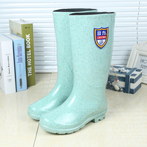 Return medium tube rain shoes Womens high tube rain boots Fashion non-slip thick-soled rubber shoes four seasons water shoes Men velvet adult galoshes