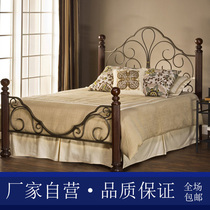 Xinlihao wrought iron bed Double bed European retro princess environmental protection single bed 1 8 meters 1 5 meters modern simple