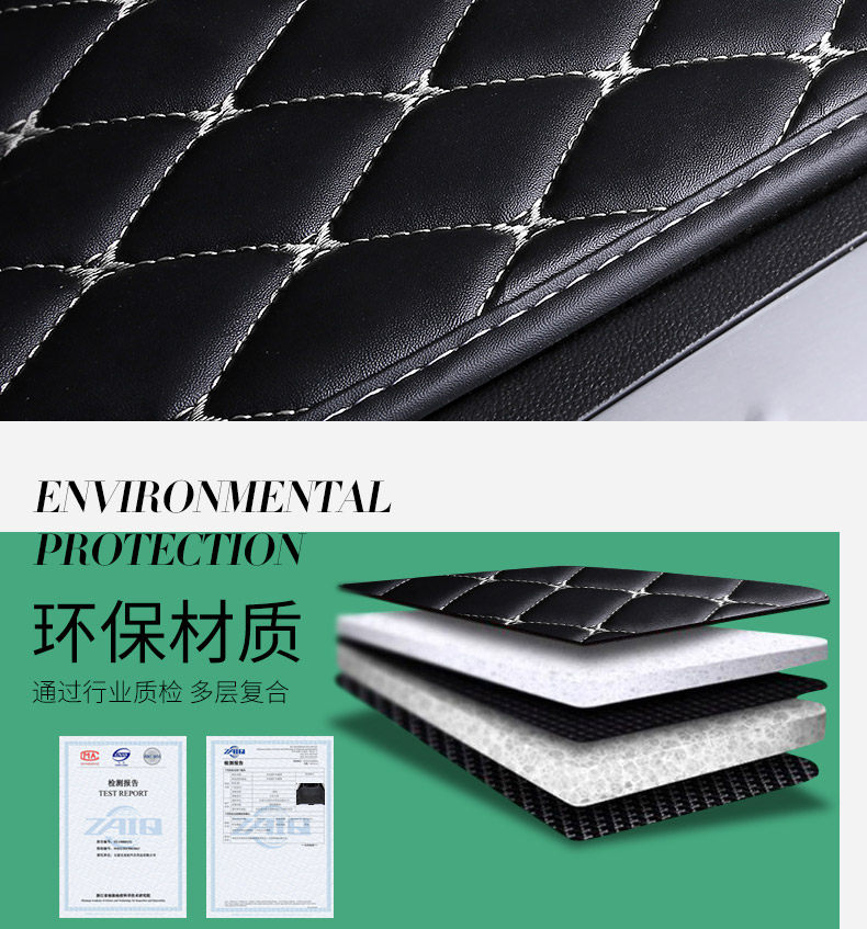Specialized Car-Specific Full-Coverage Trunk Mat, Odor-Free, High-Sided, Waterproof, Dirt-Resistant Trunk Mat