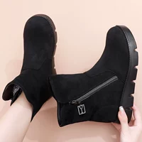 Черные 1308 толстые снежные ботинки