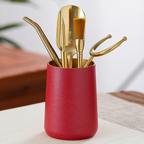 Brass Tea Ceremony Six Gentleman Set Japanese Kung Fu Tea Set Accessories Tea Knife Tea Needle Tea Tools Drinking Tea Supplies