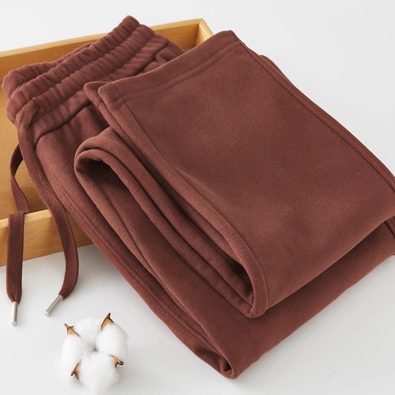High-Quality Pure Cotton Sports Casual Pants for Spring and Autumn, New All-Cotton Sweatpants for Women, Long Straight-Leg Loose Comfortable Simple Versatile Pants