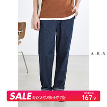 2022 Summer Thin light Kampf skinny jeans Mens loose straight drum Tide Cards Men Retro Washed Denim Trousers Long Pants