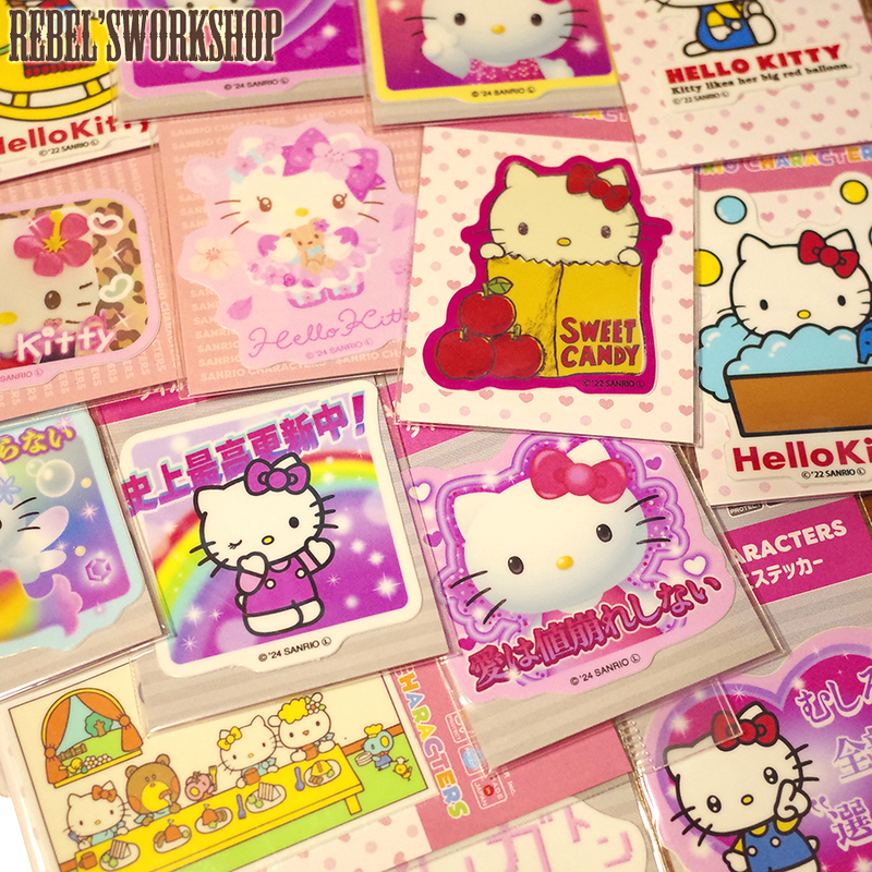 In-Stock Hello Kitty Waterproof Y2K Stickers, Genuine Sanrio, for Notebooks, Phone Cases, and Suitcases