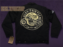 Lucky13 jacket embroidered cotton West Coast Old School Tattoo American tooling locomotive